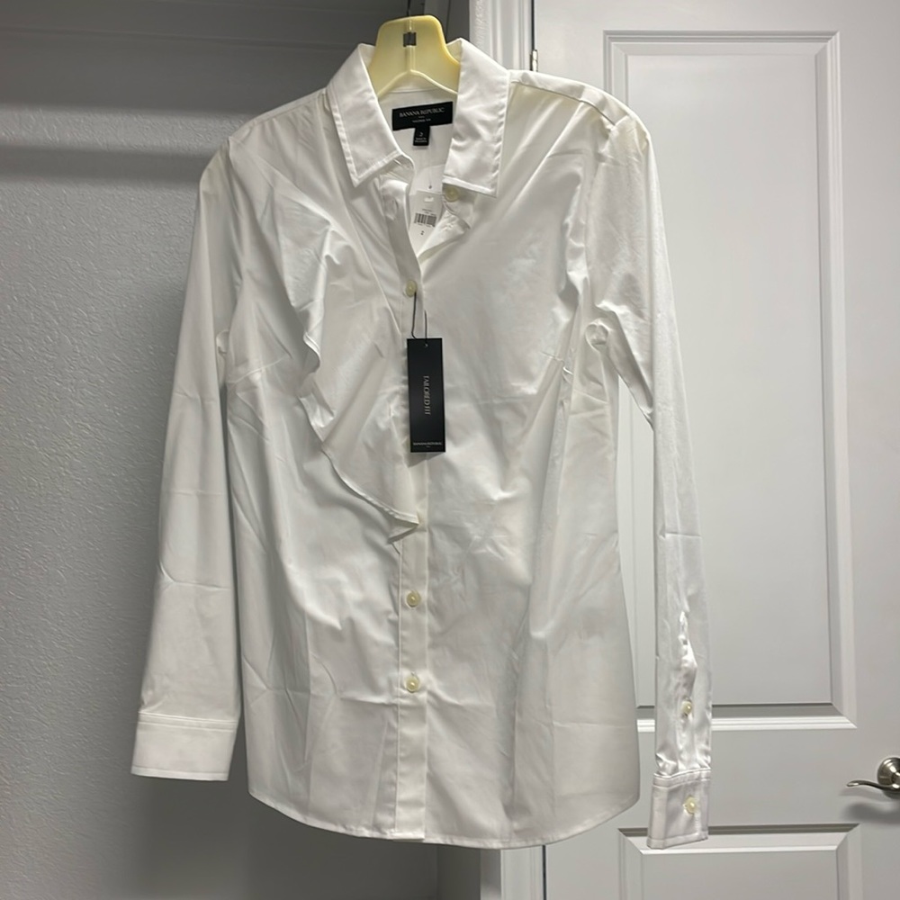 Banana Republic White Button Down